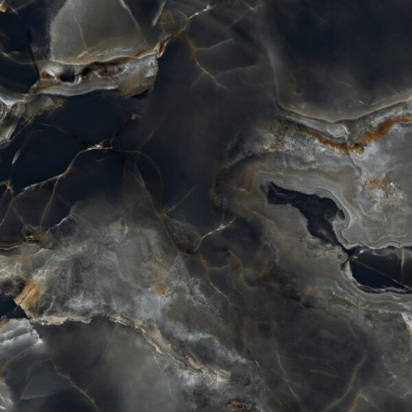 Onyx effect porcelain stoneware tile for indoor floors and walls, polished finish, large slabs. Onice Reale Collection.
