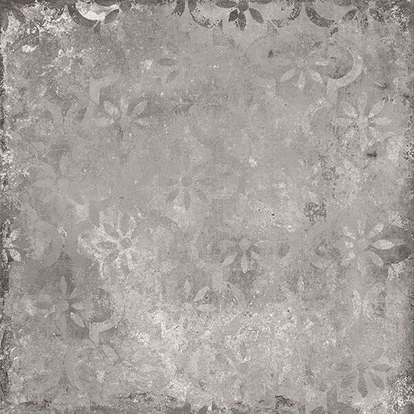 carreaux en grès cérame effet terre cuite pour sols et murs intérieurs et extérieurs, collection Ilcottotagina, ton gris avec décoration.