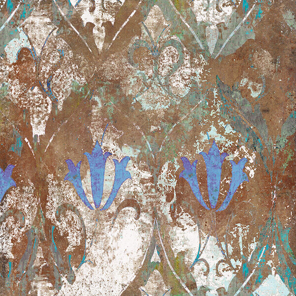 Carreaux en grès cérame effet terre cuite pour sols et murs intérieurs et extérieurs, collection Ilcottotagina, ton rouge avec décoration.