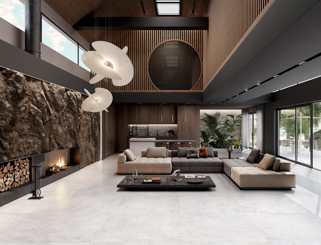 Una collezione effetto pietra, dove l’estetica della tipica pietra dell’Umbria rivive con una naturalezza sorprendente grazie all’innovativa tecnologia “Realistic 3D vein effect”;