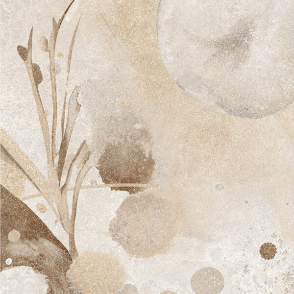 decoro acquerellato con disegni floreali in gres porcellanato per rivestimenti interni, nel formato 60x120 cm