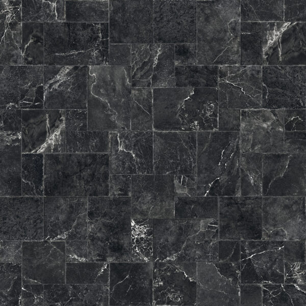 piastrella effetto marmo in gres porcellanato nero venato di bianco